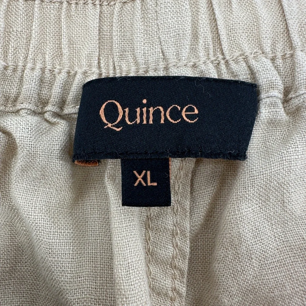 Quince 100% European Linen Drawstring Beach Pant Driftwood XL CMA01-9821